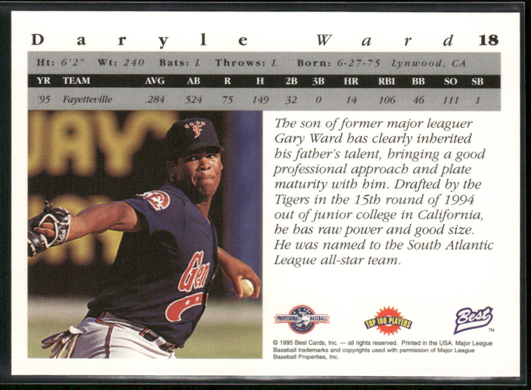 Daryle Ward 1995 Best #18 Fayetteville Generals