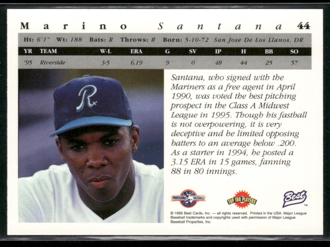 Marino Santana 1995 Best #44 Riverside Pilots