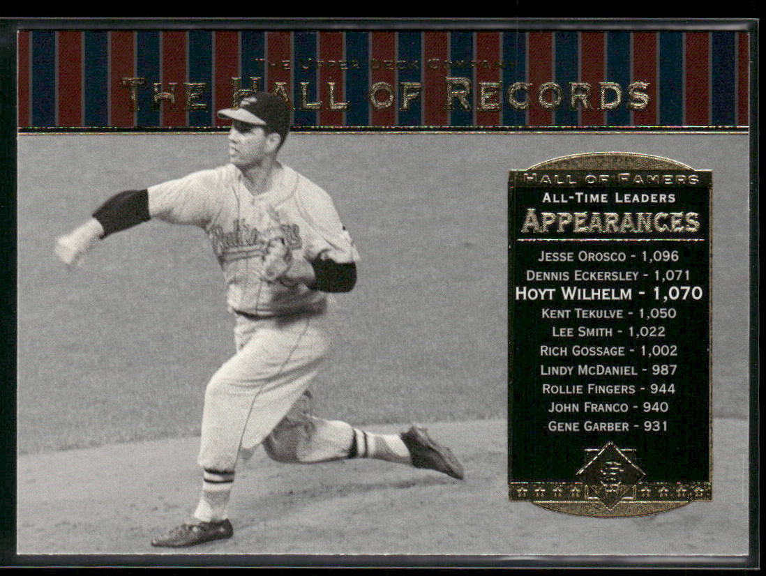 Hoyt Wilhelm 2001 Upper Deck Hall of Famers #88 New York Giants