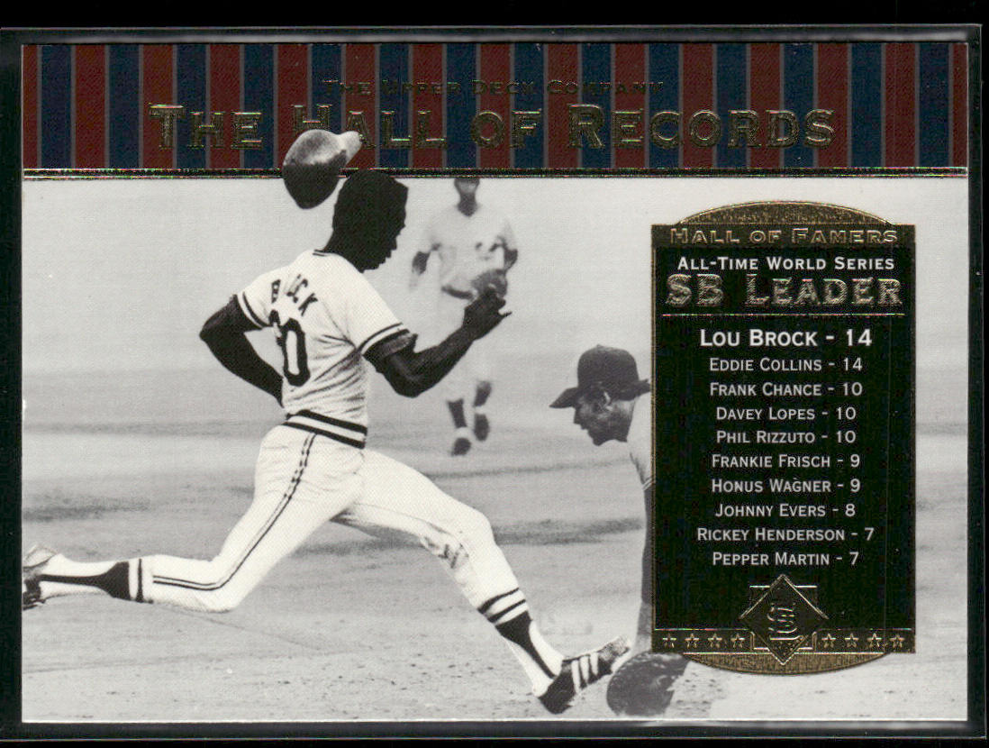Lou Brock 2001 Upper Deck Hall of Famers #89 St. Louis Cardinals