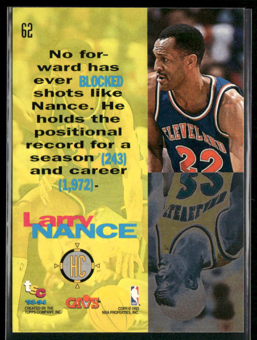 Larry Nance 1993-94 Stadium Club #62 Cleveland Cavaliers
