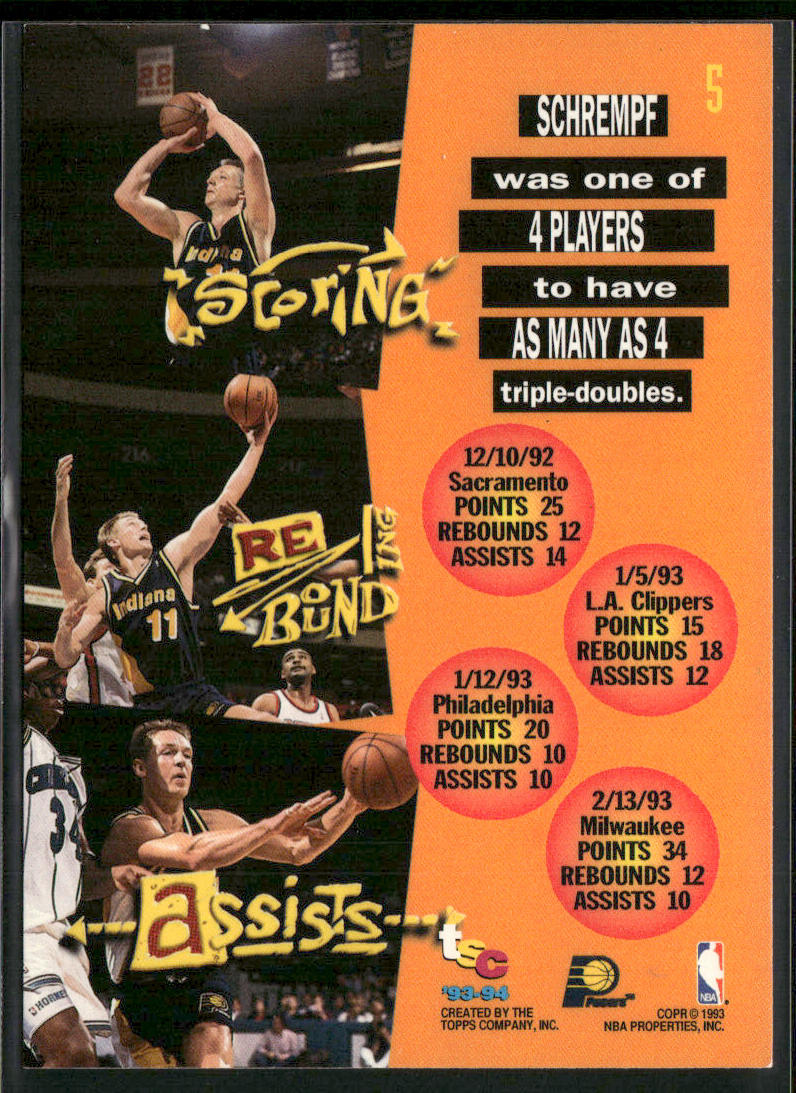 Detlef Schrempf 1993-94 Stadium Club 1994 NBA Finals Super Teams Exchange #5