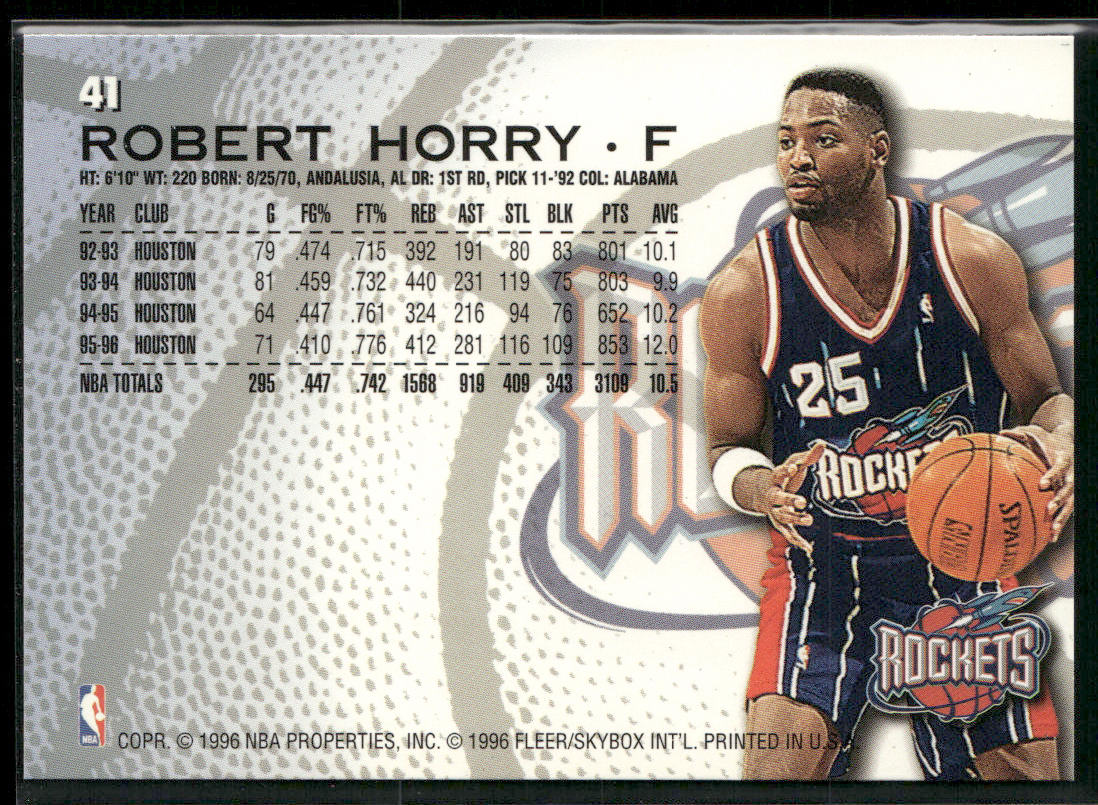 Robert Horry 1996-97 Fleer #41 Houston Rockets