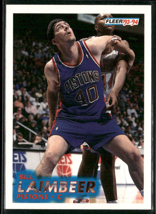 Bill Laimbeer 1993-94 Fleer #60 Detroit Pistons
