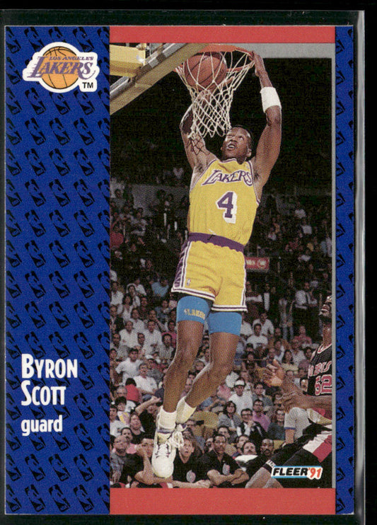 Byron Scott 1991-92 Fleer #102 Los Angeles Lakers