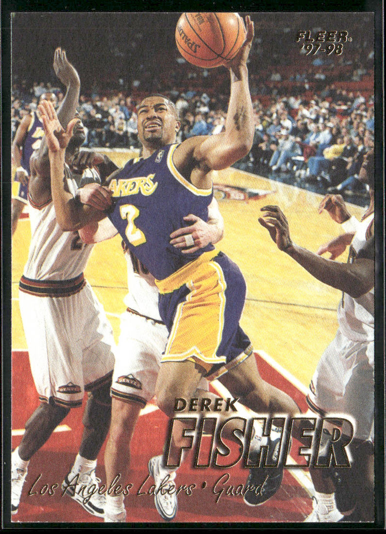 Derek Fisher 1997-98 Fleer #173 Los Angeles Lakers