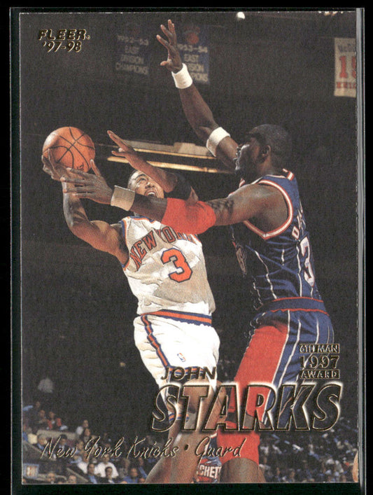 John Starks 1997-98 Fleer #146 New York Knicks