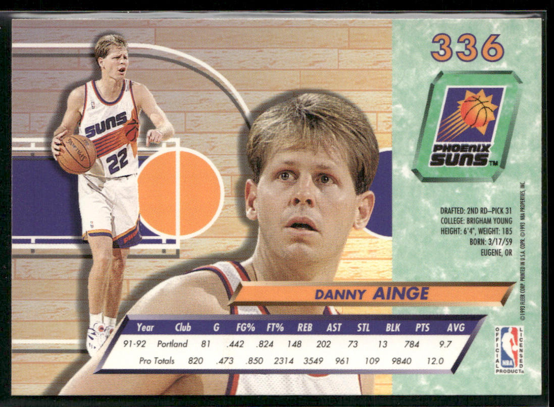 Danny Ainge 1992-93 Ultra #336 Phoenix Suns
