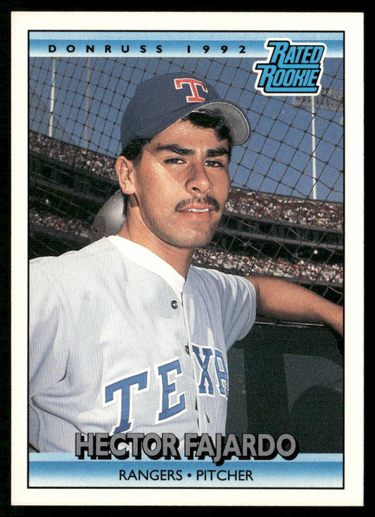 Hector Fajardo 1992 Donruss #419b RC Texas Rangers