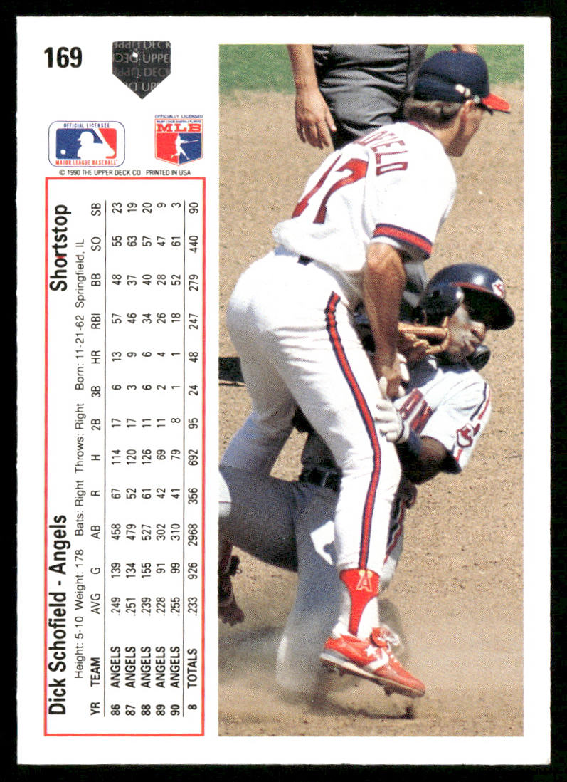 Dick Schofield 1991 Upper Deck #169 California Angels
