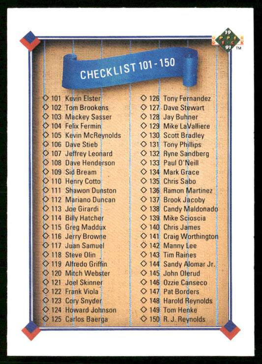 Checklist: 501-600 1991 Upper Deck #600c