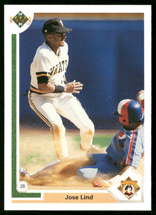Jose Lind 1991 Upper Deck #258 Pittsburgh Pirates
