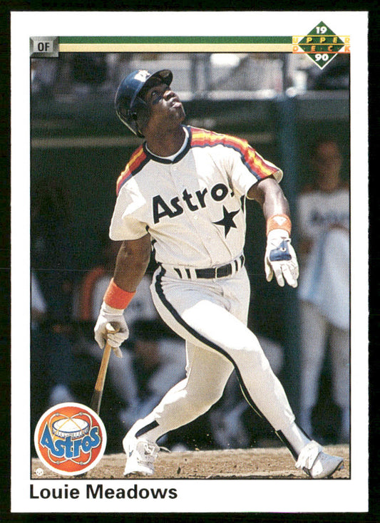 Louie Meadows 1990 Upper Deck #160a Houston Astros