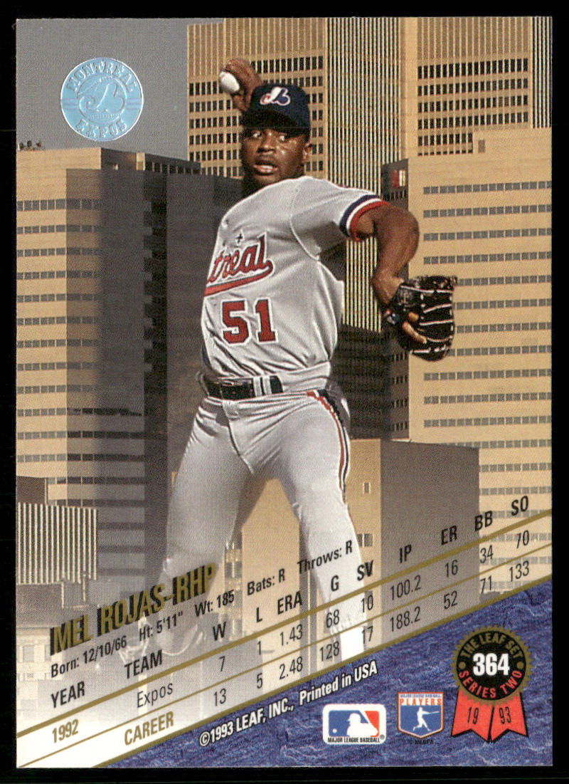 Mel Rojas 1993 Leaf #364 Montreal Expos