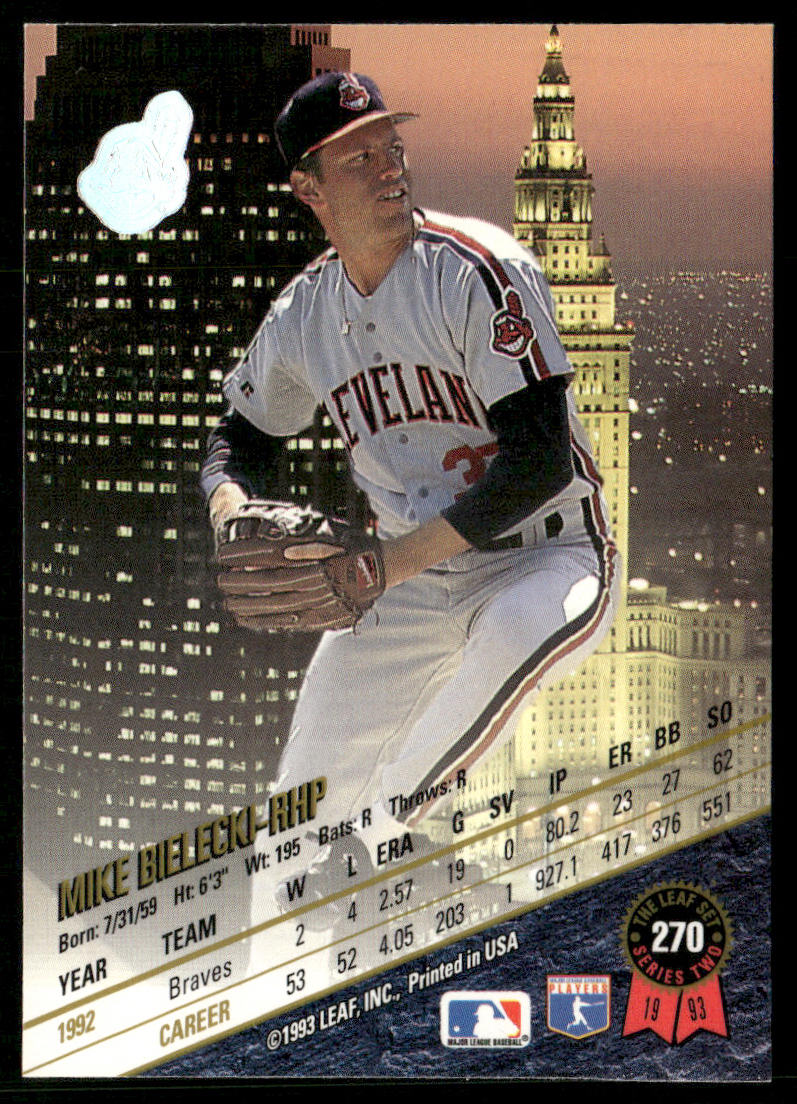 Mike Bielecki 1993 Leaf #270 Cleveland Indians