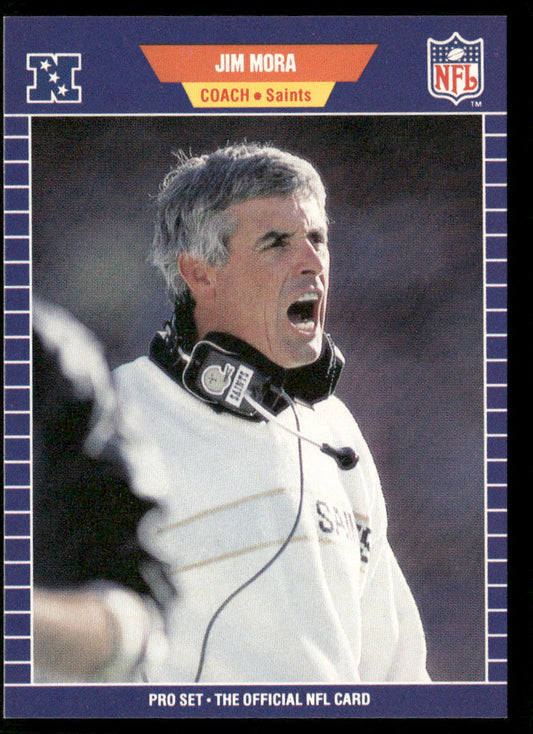 Jim Mora 1989 Pro Set #278 New Orleans Saints