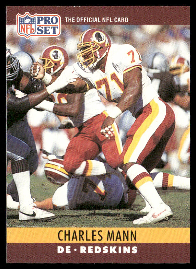 Charles Mann 1990 Pro Set #325 Washington Redskins