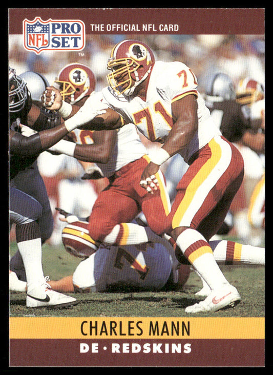 Charles Mann 1990 Pro Set #325 Washington Redskins
