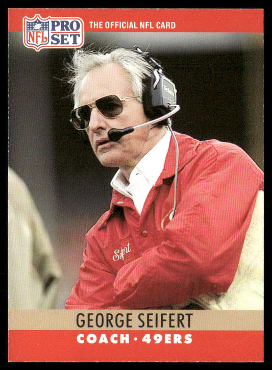 George Seifert 1990 Pro Set #299 San Francisco 49ers