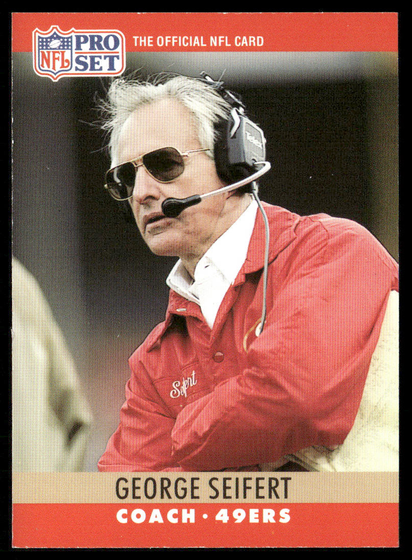 George Seifert 1989 Pro Set #389 San Francisco 49ers