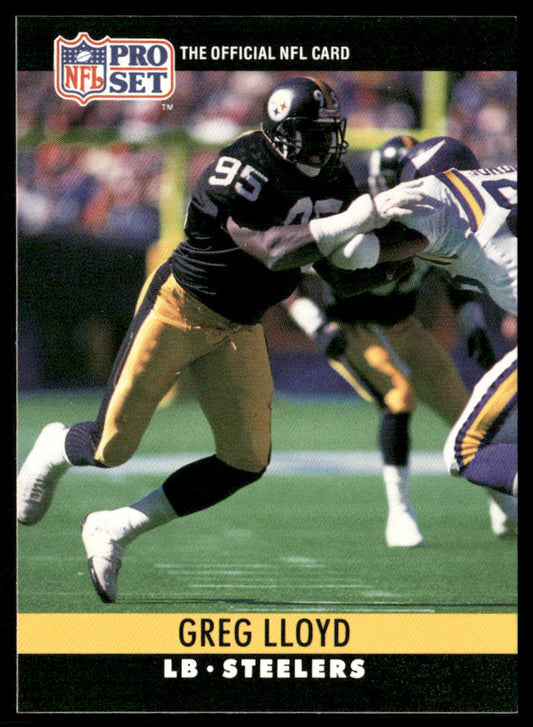 Greg Lloyd 1990 Pro Set #272 RC Pittsburgh Steelers