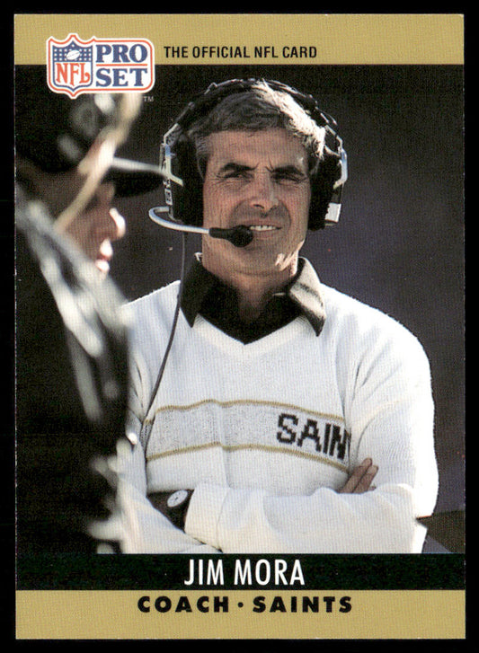 Jim Mora 1990 Pro Set #221 New Orleans Saints