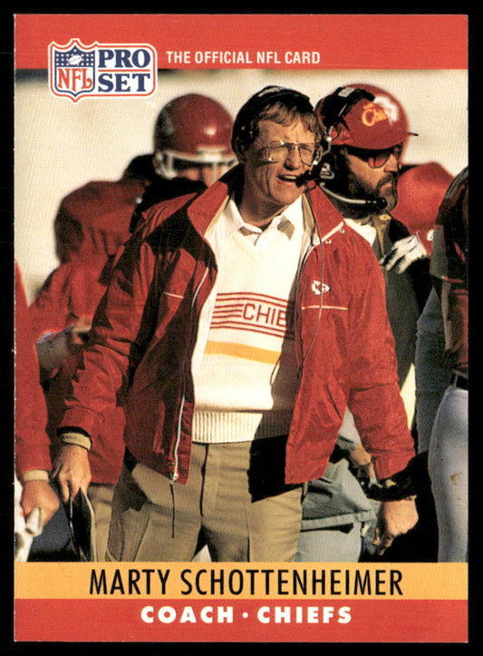 Marty Schottenheimer 1990 Pro Set #148 Kansas City Chiefs
