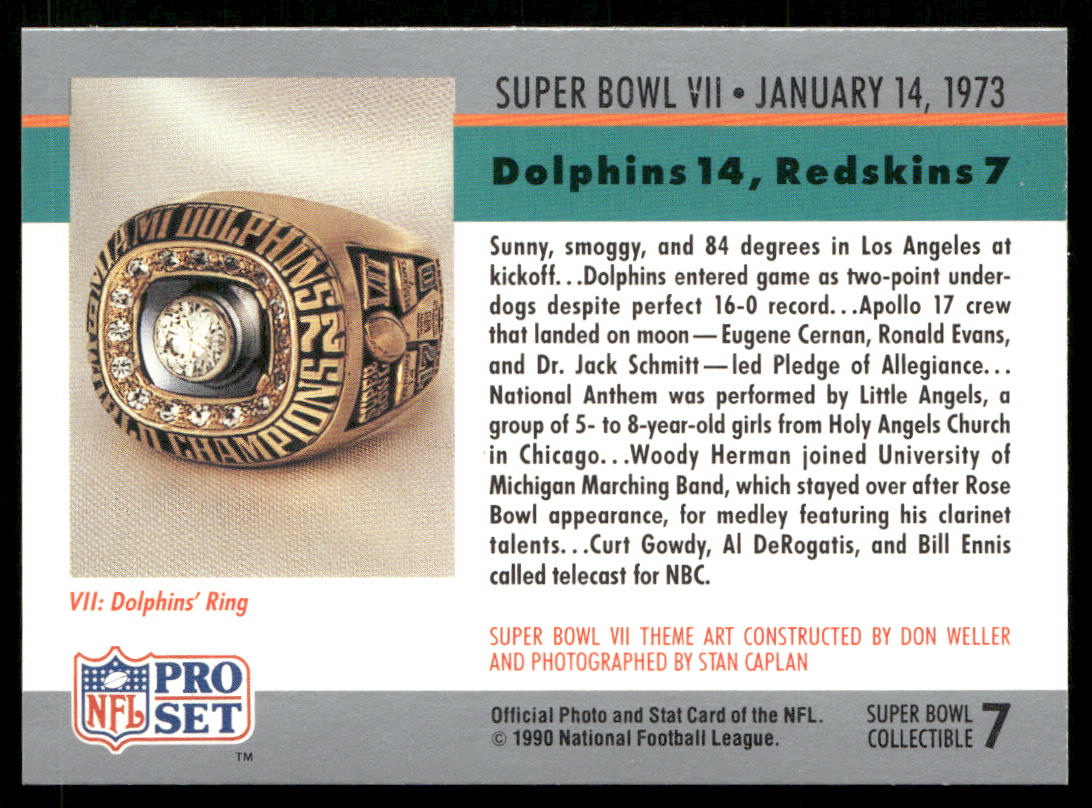 Super Bowl 1990 Pro Set Super Bowl Collectibles #7