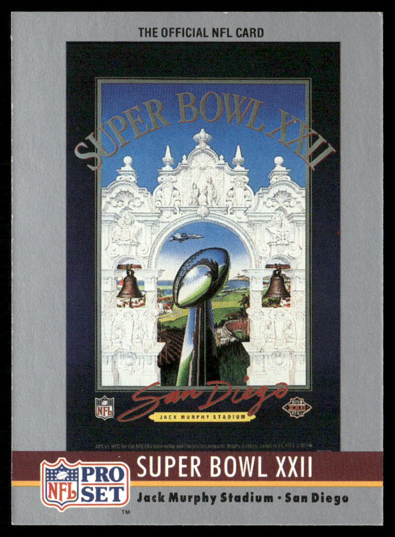 Super Bowl 1990 Pro Set Super Bowl Collectibles #22b