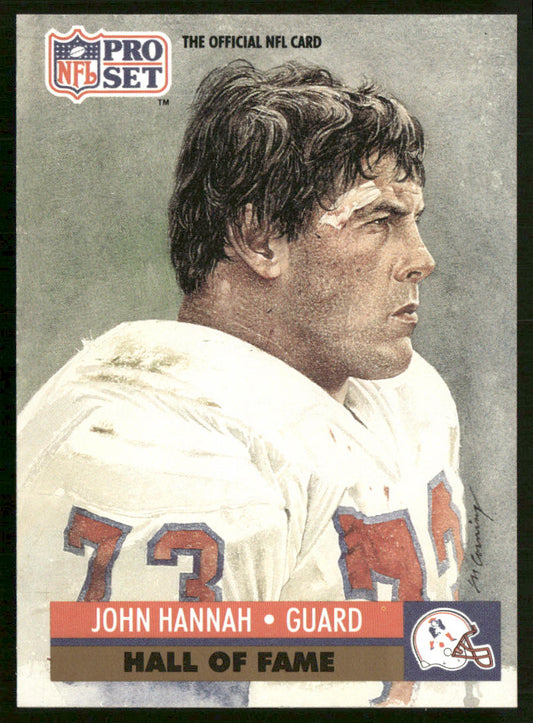 John Hannah 1991 Pro Set #28 New England Patriots