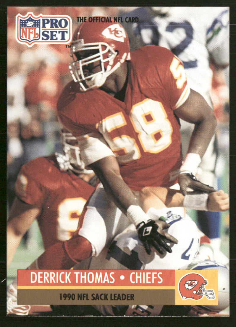 Derrick Thomas 1991 Pro Set #19b Kansas City Chiefs