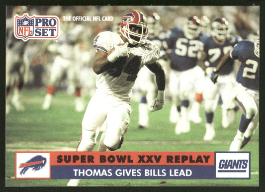 Thomas Gives Bills Lead 1991 Pro Set #52 Buffalo Bills