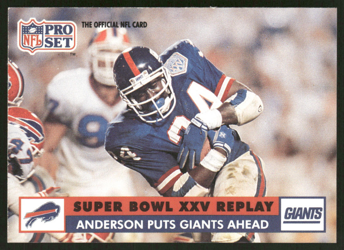 Anderson Puts Giants Ahead 1991 Pro Set #51 New York Giants