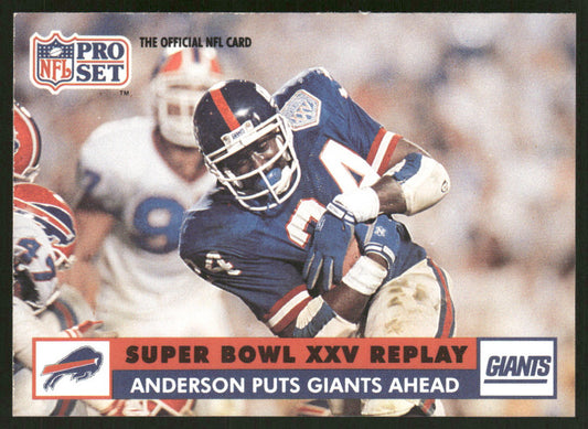 Anderson Puts Giants Ahead 1991 Pro Set #51 New York Giants
