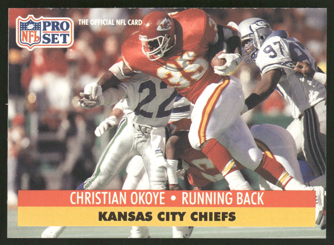 Christian Okoye 1991 Pro Set #185 Kansas City Chiefs