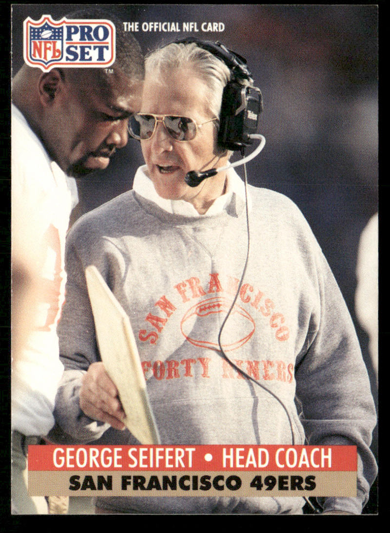 George Seifert 1991 Pro Set #297 San Francisco 49ers