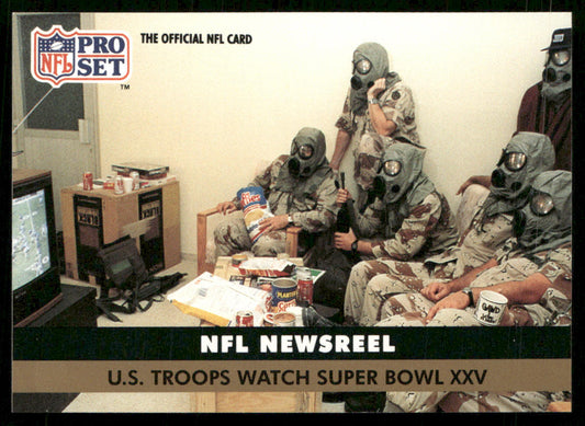U.S. Troops Watch Super Bowl 1991 Pro Set #351