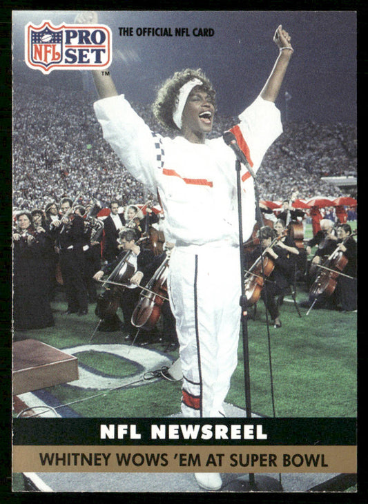 Whitney Wows 'Em At Super Bowl 1991 Pro Set #350