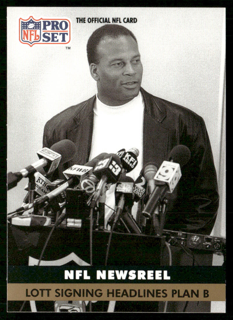 Lott Signing Headlines Plan 1991 Pro Set #348 Los Angeles Raiders