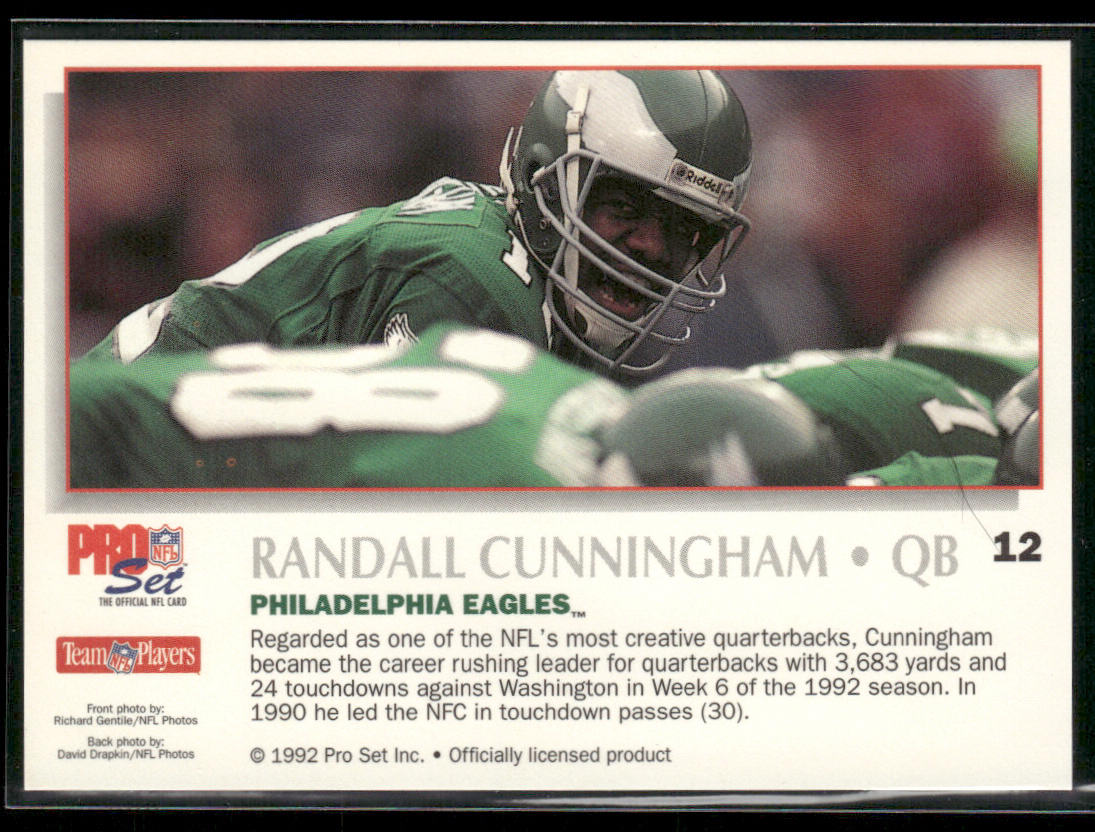 Randall Cunningham 1992 Pro Set Power #12 Philadelphia Eagles