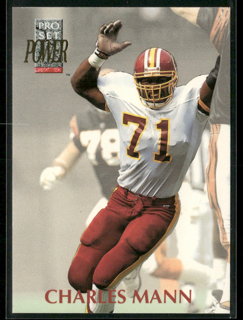 Charles Mann 1992 Pro Set Power #71 Washington Redskins