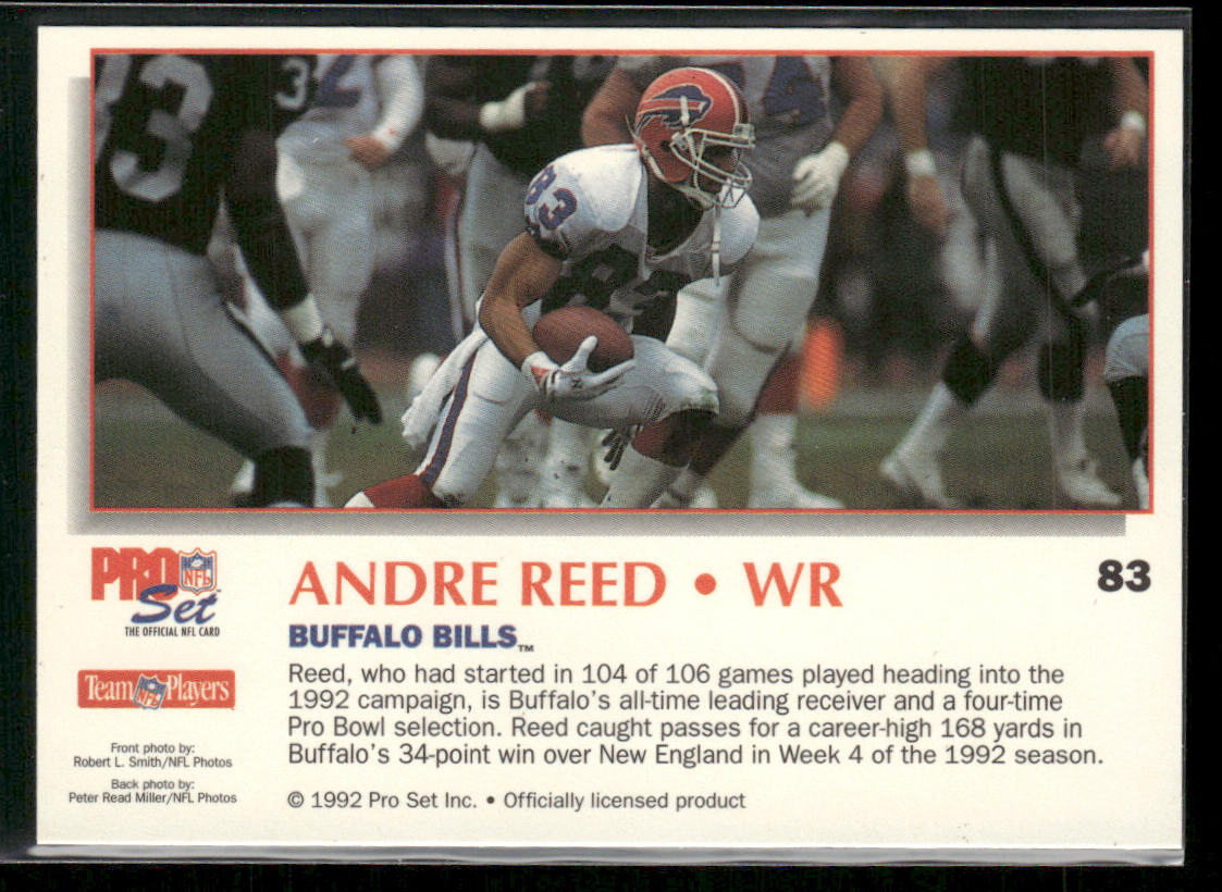 Andre Reed 1992 Pro Set Power #83 Buffalo Bills
