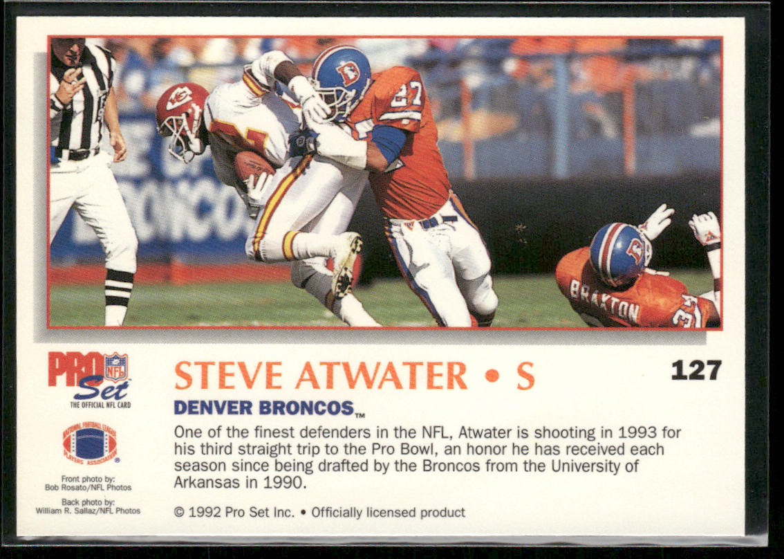 Steve Atwater 1992 Pro Set Power #127 Denver Broncos