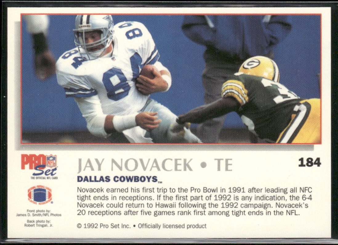 Jay Novacek 1992 Pro Set Power #184 Dallas Cowboys