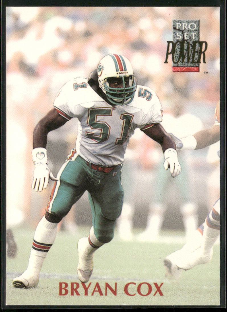 Bryan Cox 1992 Pro Set Power #251 Miami Dolphins
