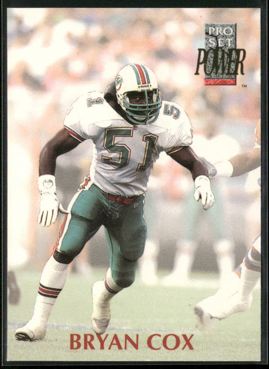 Bryan Cox 1992 Pro Set Power #251 Miami Dolphins