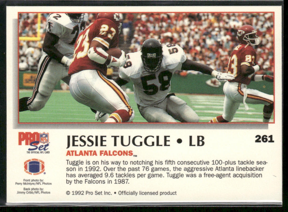 Jessie Tuggle 1992 Pro Set Power #261 Atlanta Falcons