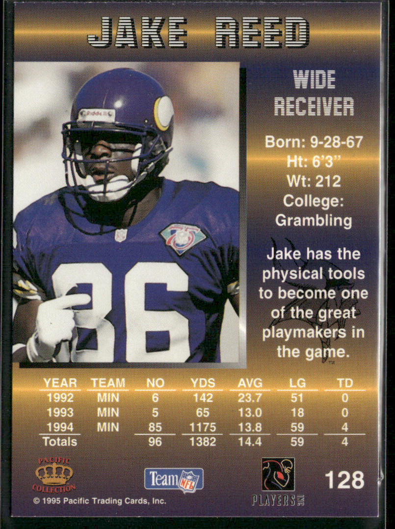 Jake Reed 1995 Pacific #128 Minnesota Vikings