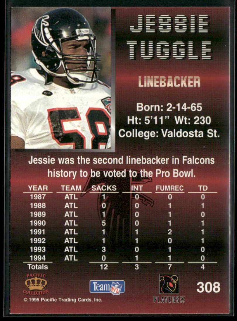 Jessie Tuggle 1995 Pacific #308 Atlanta Falcons