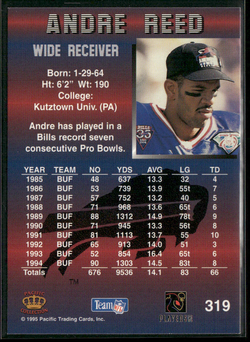 Andre Reed 1995 Pacific #319 Buffalo Bills